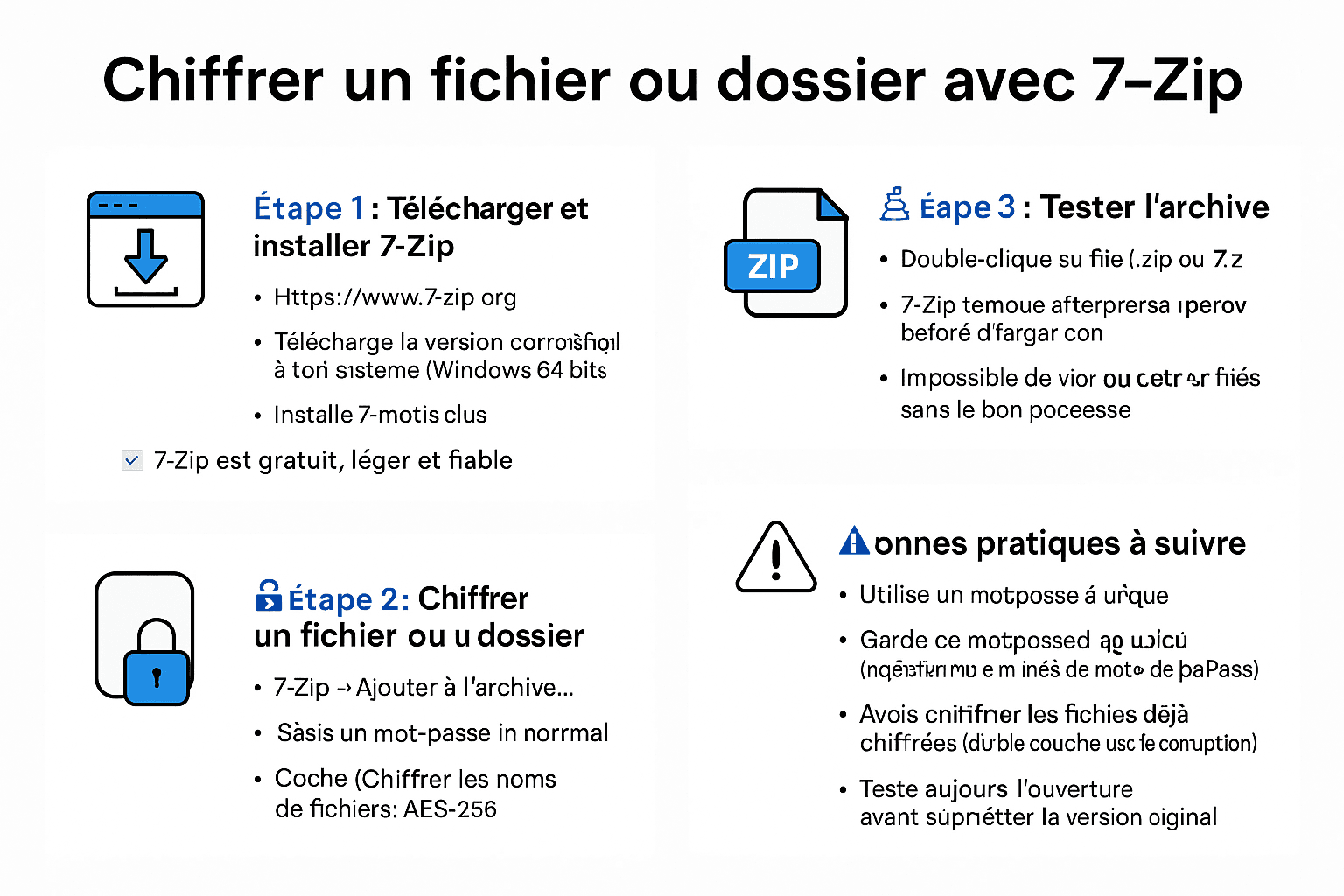 7zip Comment chiffrer un fichier ou un dossier avec 7-Zip